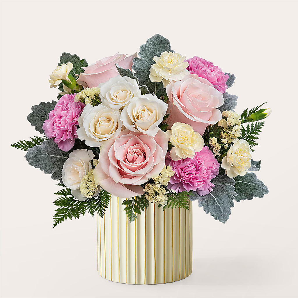 Blissful Moments Bouquet with Ivory Vase – CASSIDY'S FLOWERS, Newmarket ON