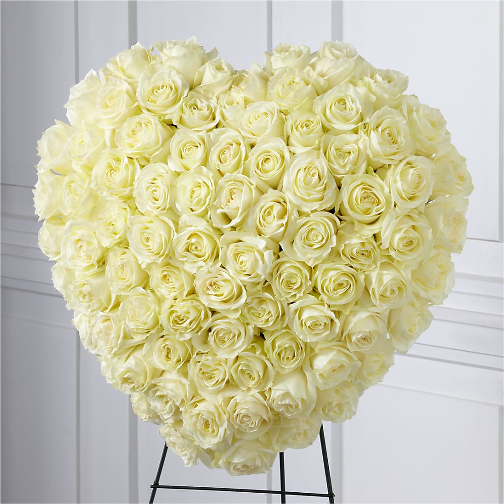 Elegant Remembrance Standing Heart – CASSIDY'S FLOWERS, Newmarket ON