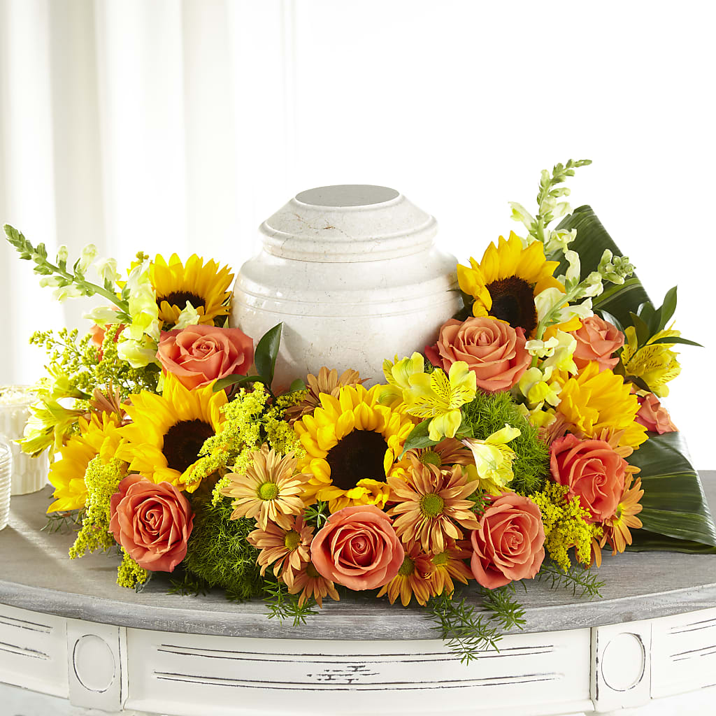 Faithful Sunflower Cremation Adornment – CASSIDY'S FLOWERS, Newmarket ON