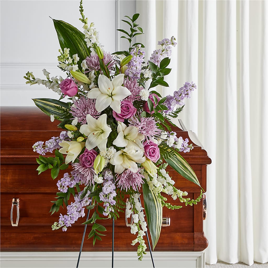 Grateful Hearts Standing Spray – CASSIDY'S FLOWERS, Newmarket ON
