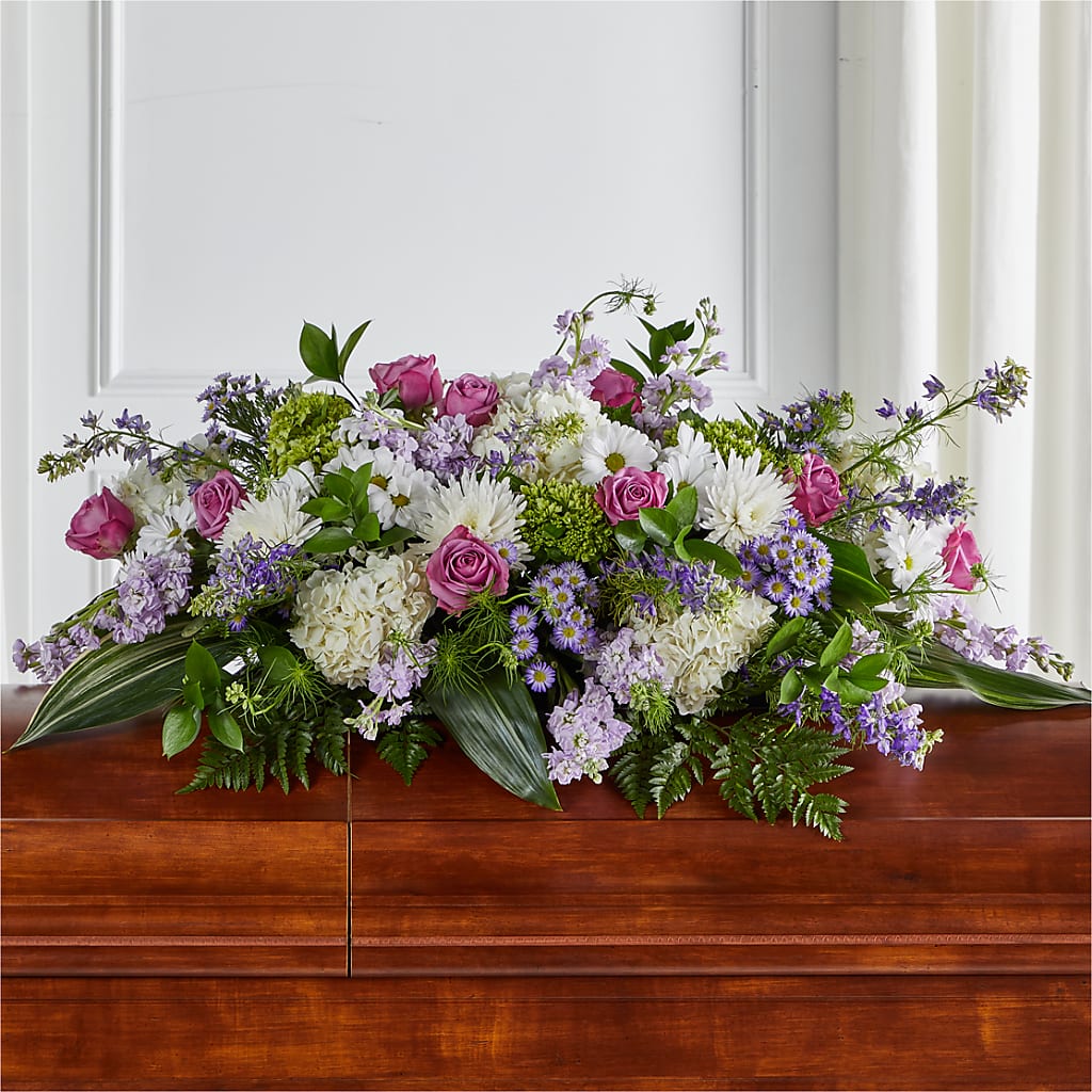 Meadows of Serenity Casket Spray – CASSIDY'S FLOWERS, Newmarket ON