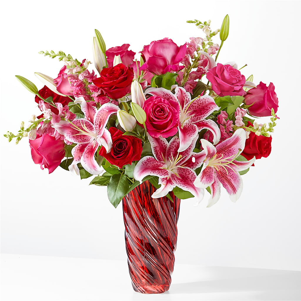 Always You Bouquet with Luxe Swirl Vase – CASSIDY'S FLOWERS, Newmarket ON