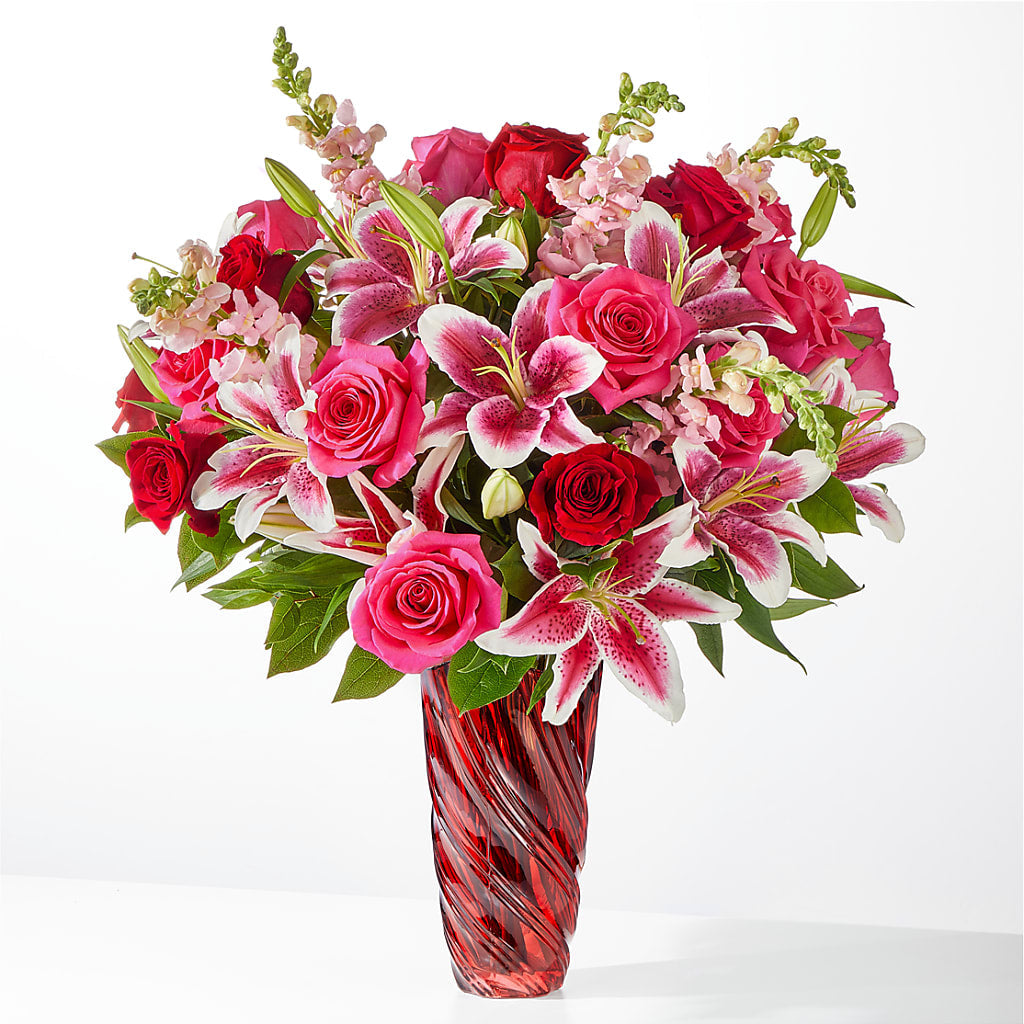 Always You Bouquet with Luxe Swirl Vase – CASSIDY'S FLOWERS, Newmarket ON