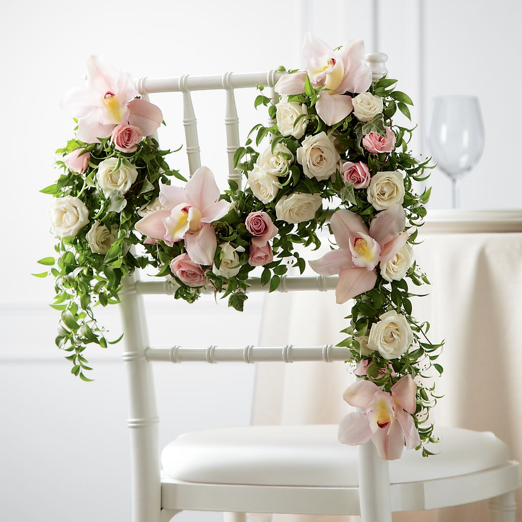 Orchid Rose Chair Décor – CASSIDY'S FLOWERS, Newmarket ON