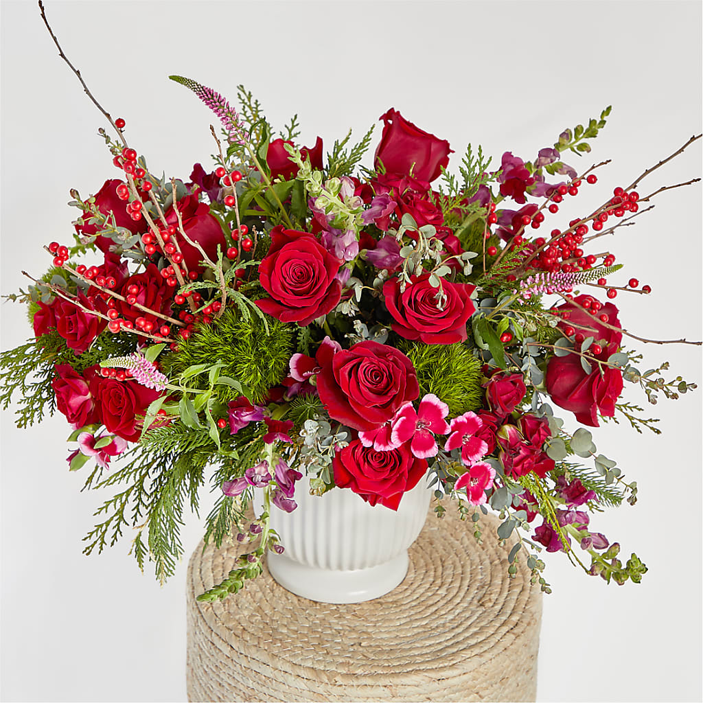 Big Red Bow Bouquet – CASSIDY'S FLOWERS, Newmarket ON