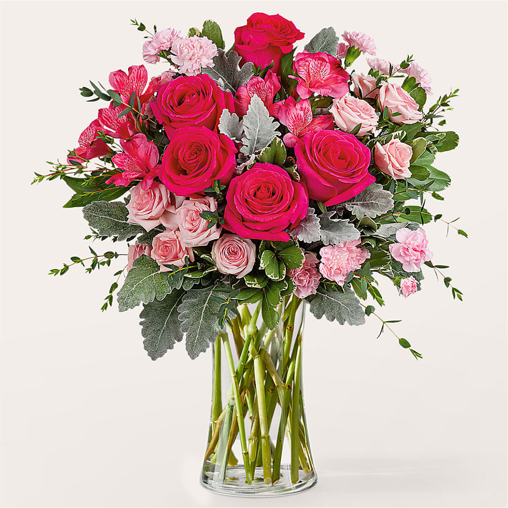 Bouquet rose chatouillé