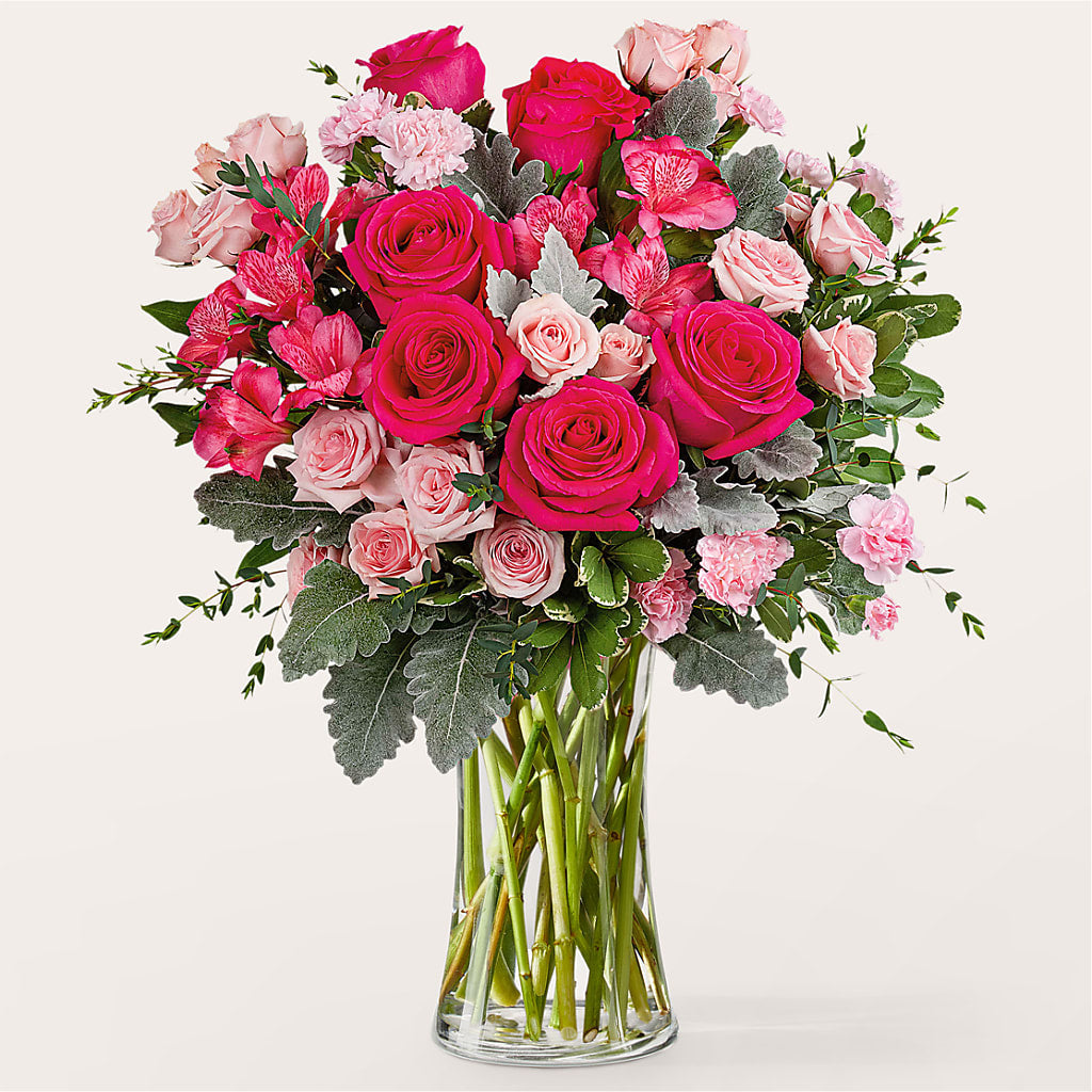 Bouquet rose chatouillé