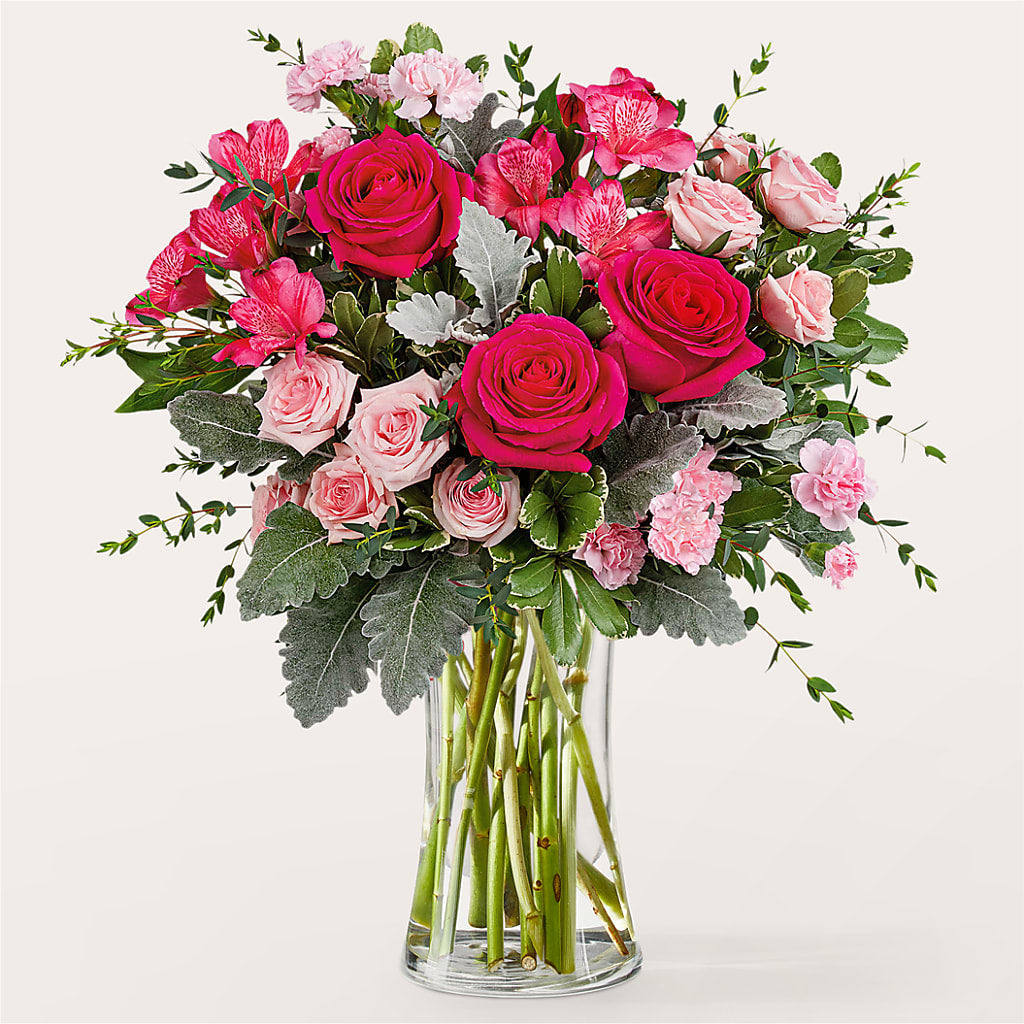 Bouquet rose chatouillé