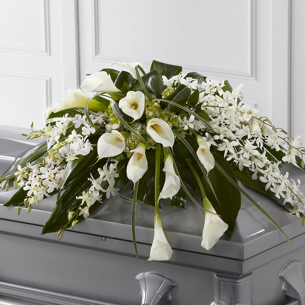 Couronne funéraire ailes d'ange