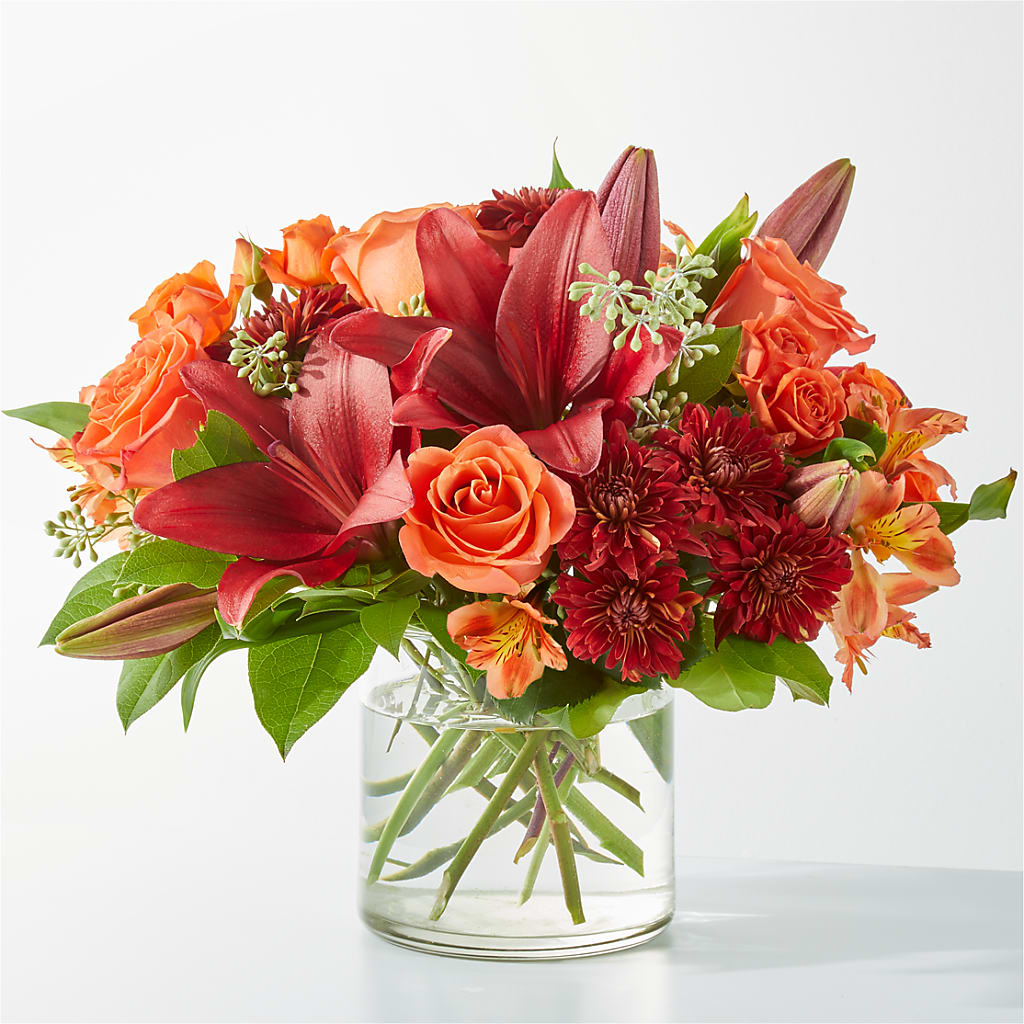 Bouquet de feuilles cramoisies