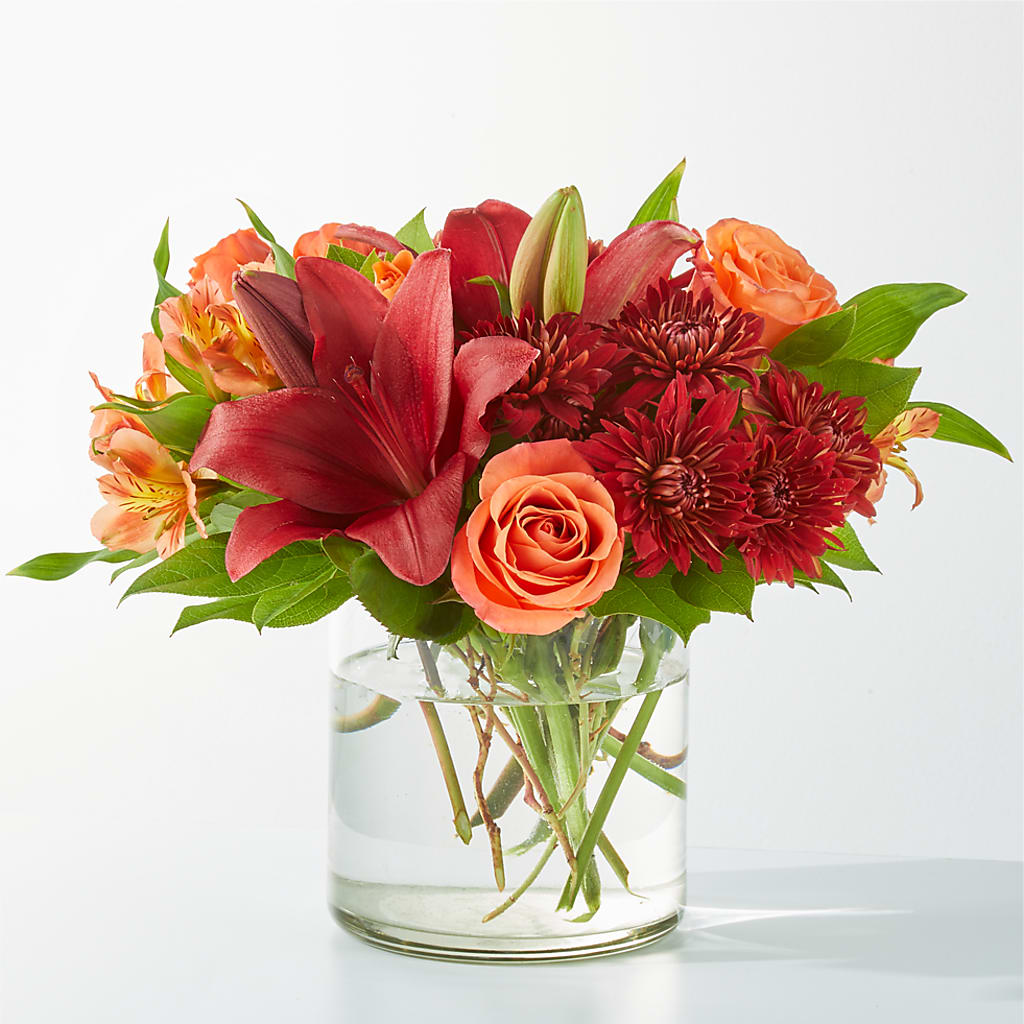 Bouquet de feuilles cramoisies