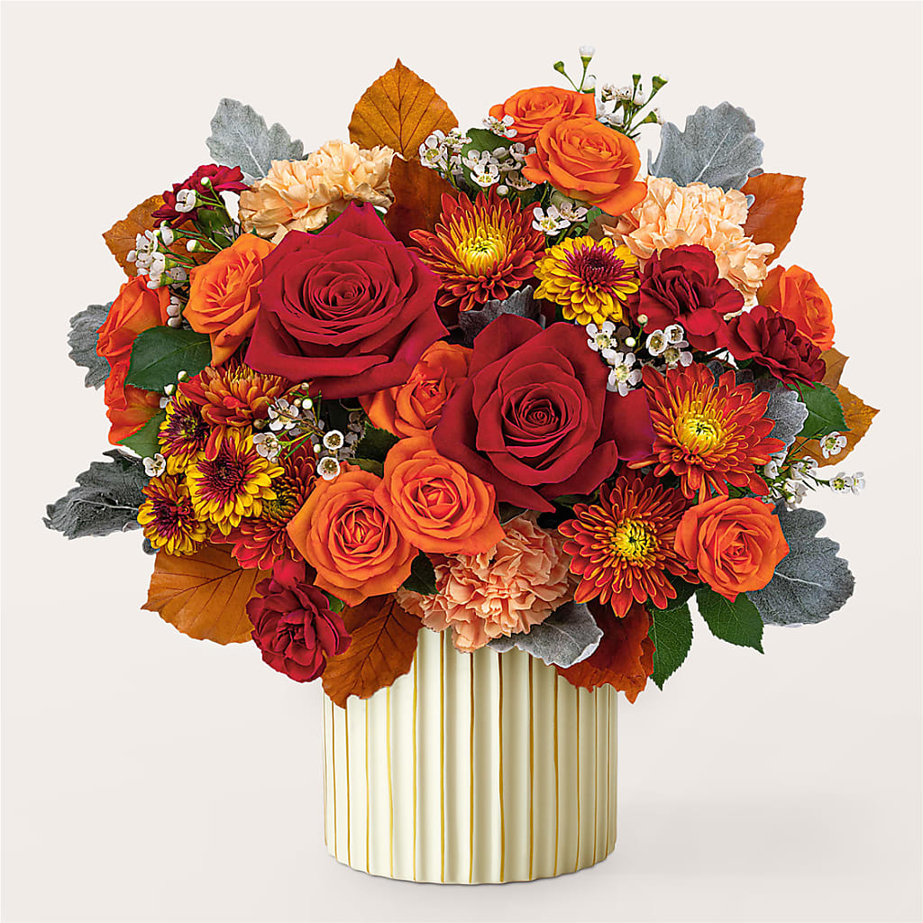 Merlot Bouquet with Ivory Vase – CASSIDY'S FLOWERS, Newmarket ON