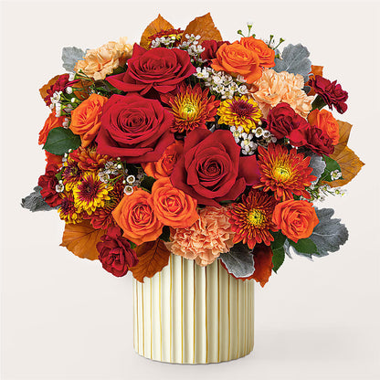Merlot Bouquet with Ivory Vase – CASSIDY'S FLOWERS, Newmarket ON