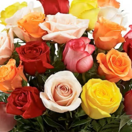 12 ASSORTED ROSES - MAGICAL MOMENTS - ONE DOZEN ASSORTED ROSES BOUQUET ...