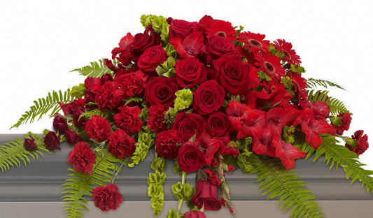 RED ROSE SANCTUARY CASKET SPRAY